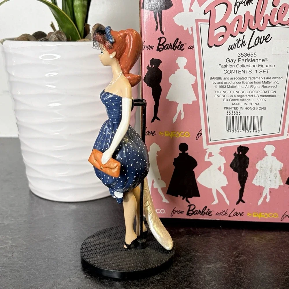 NEW 1993 Mattel From Barbie with Love 353655 Gay Parisienne 1962 Enesco Figurine